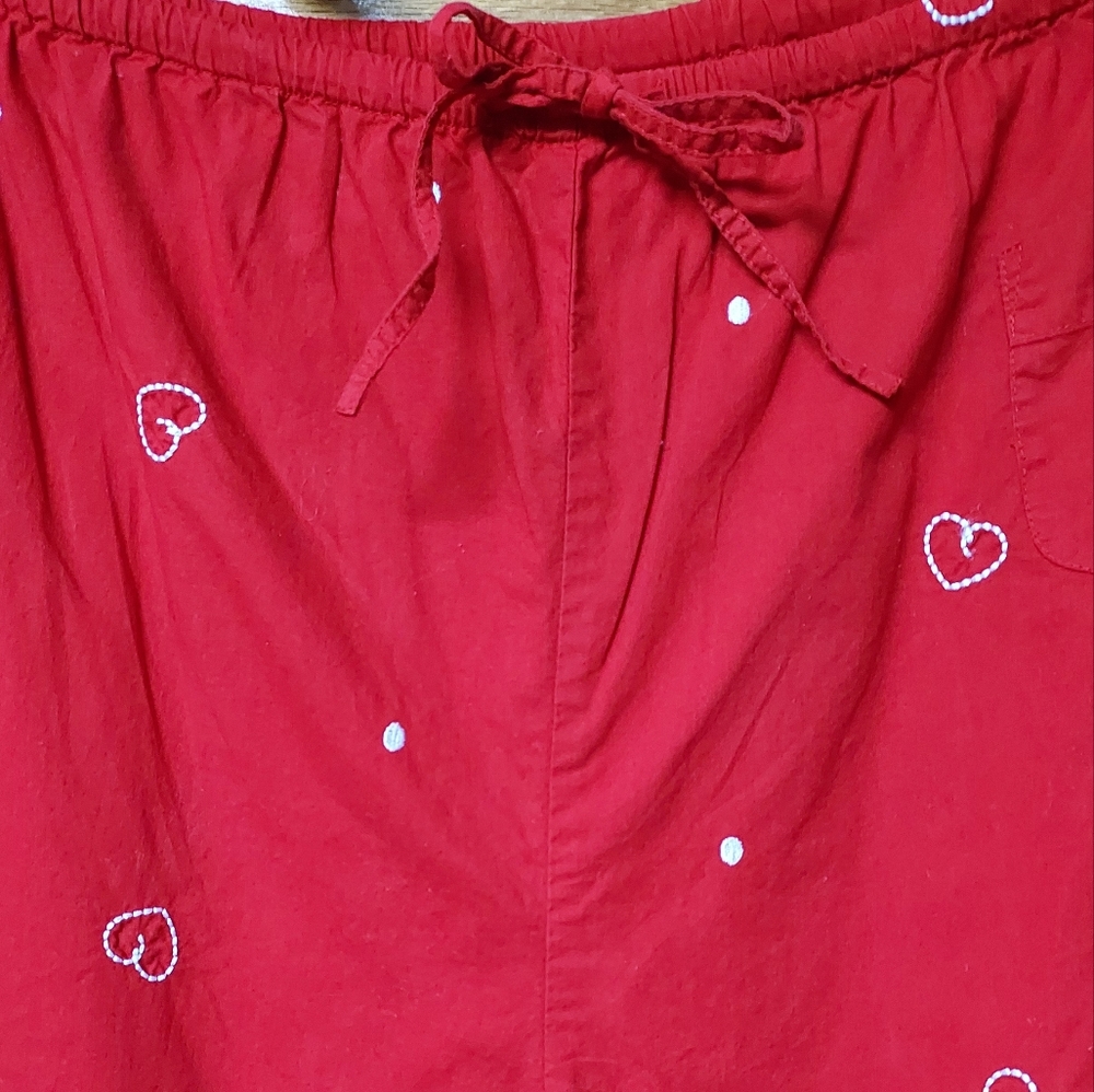 🥰 Valentine's Day thread heart Cotton pajama pants women's 3X - Picture 3 of 5
